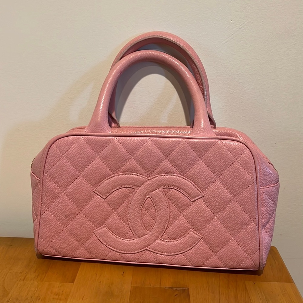 Chanel blush pink quilted handbag